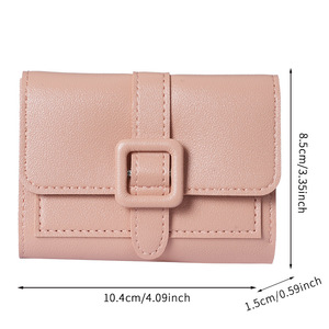 Fashionable <strong>PU</strong> <strong>Leather</strong> Women's Wallet Long Personalized Handbag Coin Phone Bag with Zipper Closure Waterproof Polyester Lining - Product Image 5