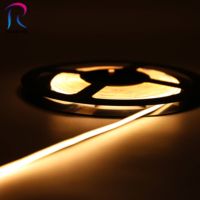 Tira de LED Ultra Estrecha COB de 5 mm, Tira de Luz COB DC24V 480LEDs IP20 Sin Puntos de Luz, Tira de LED COB Regulable para Gabinete
