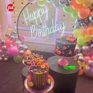 Enseigne néon Joyeux Anniversaire en acrylique <span class=keywords><strong>LED</strong></span> pour fêtes, hôpitaux, entreprises et voitures - Décoration d'anniversaire de taille personnalisable - Product Image 4