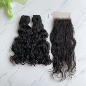 Extensiones de Cabello Humano 100% Natural Ondulado, Color Natural Disponible en Stock, 12-34 Pulgadas - Product Image 1
