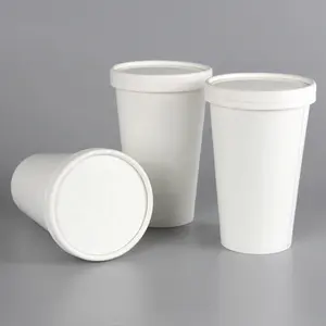 Impression personnalisée 100% Biodégradable papier couvercles pour les boissons chaudes et froides Café papier Tasse couvercle