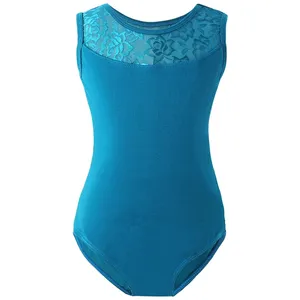 Trẻ Em Múa Ba Lê Leotards Trẻ Em Mở Lại Ren Không Tay Leotard Cô Gái Nhảy Múa Quần Áo