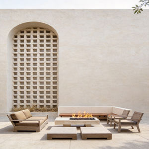 Ensemble de meubles d'extérieur en teck résistant aux intempéries, style vintage en bambou, ensemble de meubles de <span class=keywords><strong>jardin</strong></span> en bambou de style africain, ensemble de canapés de patio toutes saisons - Product Image 5