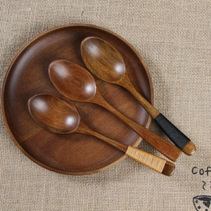 Cuillères en bois laqué de style japonais, 18 cm, grande taille, vente en gros. - Product Image 3