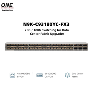 Used Original N9K-C93180YC-EX <b>Network</b> <b>Switch</b> 9000 Series <b>Switches</b> With 48P 1/10G/25G SFP and 6p 40G/100G QSFP28 48 Ports Support - Product Image 1