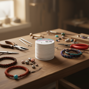 Filo cerato Ilan 1 mm x 20 m bianco per intrecciare gioielli - Product Image 3