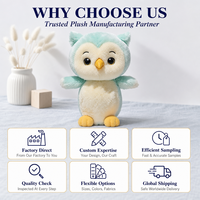 Jouets en peluche personnalisés CE CPC OEM ODM avec logo, faible MOQ, animaux en peluche de haute qualité, hiboux en peluche doux sur mesure