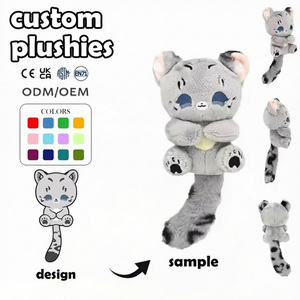 Peluche personnalisée en gros, mini, avec veste grise, style Chibi Anime, figurines <span class=keywords><strong>de</strong></span> collection, <span class=keywords><strong>caricature</strong></span> <span class=keywords><strong>de</strong></span> célébrité, peluche Kettlebell - Product Image 3