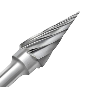 Đầu mài bằng cacbua vonfram, răng cắt nhám, cán 6mm, dao phay đơn cạnh, dùng cho máy mài quay - Product Image 4