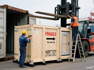 ประตูบานกระจกสองด้านสำหรับประตูทางเข้ากระจกสองชั้นแบบพับได้กรอบบางขนาดใหญ่ - Product Image 6