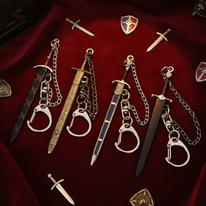 9 modèles de porte-clés en alliage de zinc, modèle d'arme Mini Oathkeeper Longclaw, inspiré du jeu de trône, porte-clés de défense personnelle - Product Image 1