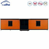 Casa Modular Prefabricada de Lujo de 40 pies, Dos Recámaras, 2 Baños, para Vivienda Familiar, Taller o Villa