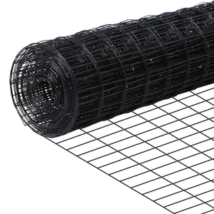 Rouleau de grillage soudé noir à mailles carrées pour applications de clôture - Product Image 1
