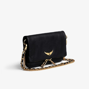 <span class=keywords><strong>Sac</strong></span> à bandoulière en PU <span class=keywords><strong>noir</strong></span> <span class=keywords><strong>avec</strong></span> fermeture éclair et chaîne, pochette diagonale <span class=keywords><strong>avec</strong></span> deux sangles, doublure en polyester, style tendance - Product Image 4