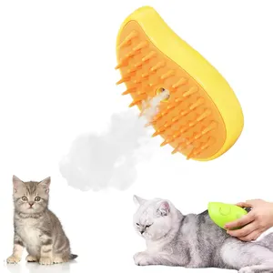 2024 nueva llegada 3 en 1 autolimpieza eléctrica baño para mascotas ducha masaje perro aseo peine Spray derramamiento vapor gato cepillo vaporoso