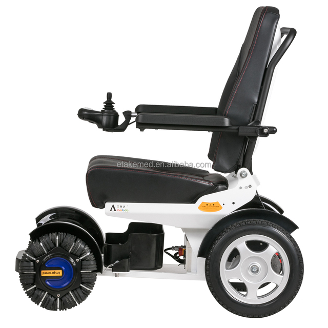 Wholesale Heavy Duty All Terrain Electric Wheelchair Brushless Joystick Control Automatic Folding Power Wheelchair for Disabled