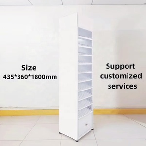 Espositore in metallo moderno personalizzato per negozio di bellezza per cosmetici smalto lucidalabbra rossetto essenziale per il corpo olio trucco - Product Image 4