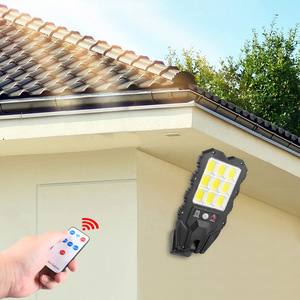 Outdoor Solar <b>Wall</b> <b>Light</b> With <b>Remote</b> <b>Control</b> 16 24 Hours Lighting For Garden Courtyard - Product Image 1