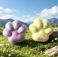 Jouet en forme de cornet de glace ou de beignet en PU souple et croustillant, patte de chat, pour adultes et enfants - Édition de la rentrée scolaire et de Noël