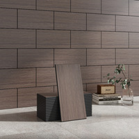 Paneles de Pared 3D Minimalistas de PVC con Diseño de Madera, Rejilla Decorativa para Salas de Estar, Resistentes al Agua, con Ranuras en V y Revestimiento de Espuma