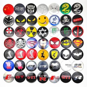 Autocollants d'emblème pour <span class=keywords><strong>moyeu</strong></span> de roue de voiture en métal personnalisé réutilisable de 56 mm, directement de l'usine, pour volants - Huajun Precision - Product Image 3