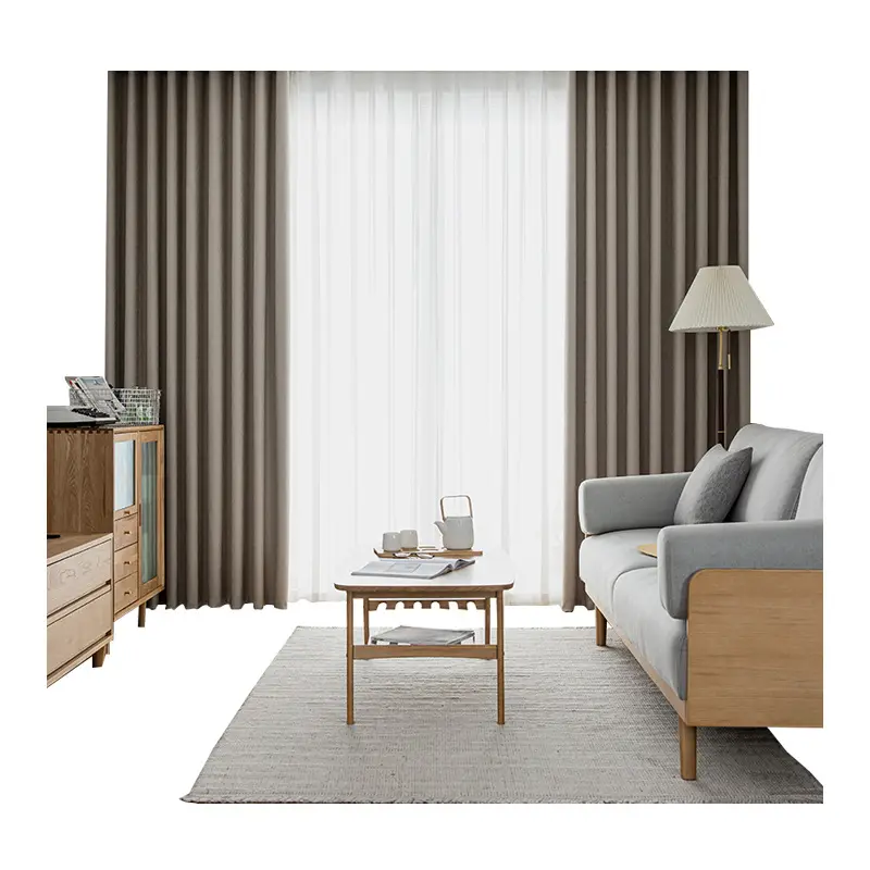 American Window Curtains Pleated Blackout Knitted Fabric for Hotel Room Home Cafe Use for Hospital and Home Use