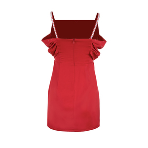 <span class=keywords><strong>Vestidos</strong></span> <span class=keywords><strong>de</strong></span> Princesa para Niñas, con Hombros Descubiertos, Mangas Abullonadas, Color Rojo Vino, Satén, Tirantes <span class=keywords><strong>de</strong></span> Cristal, Vestido <span class=keywords><strong>de</strong></span> Cóctel con Lentejuelas - Product Image 3