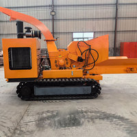 Nouvelles machines à broyer le bois, petit broyeur à alimentation hydraulique, broyeur de bois mobile diesel avec certification CE