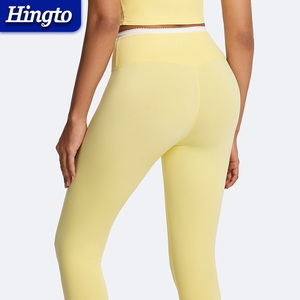 Leggings Sportivi da Donna ad Asciugatura Rapida, Alta Elasticità, Vita a V, Compressione, Morbidi, con Lacci e Colori a Contrasto - Product Image 3