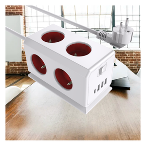 Hot SALE 6 Way POWER STRIP France EXTENSION CORD SOCKET Customizable LOGO Wire Specifications with USB <b>PORT</b> and C-type - Product Image 1