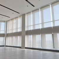 Tirai Jendela Motor Elektrik 100% Blackout Smart WiFi, Roller Shades Otomatis Custom dengan Remote Control