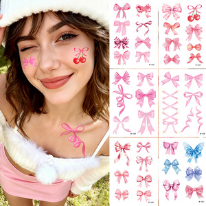 Día de San Valentín brillante <span class=keywords><strong>beso</strong></span> rojo labio estampado impermeable tatuaje temporal pegatinas para adultos niños mujeres hombres para disfraz de Halloween - Product Image 3