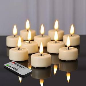 Bougie LED chauffe-plat rechargeable à flamme vacillante et mouvante, avec minuterie à distance, pour événements et commandes en gros - Product Image 1