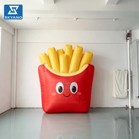 Modèle gonflable de frites, modèle publicitaire de frites utilisé pour la décoration de marché, de festival et la promotion d'ouverture de magasin