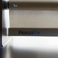 Pergotok Toiles en bâche, stores d'extérieur en textile, stores de patio motorisés à fermeture éclair pour l'ombrage du soleil