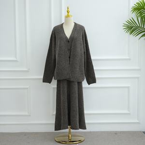 女式3件套穆斯林保暖针织马甲毛衣背心长裙秋冬装伊斯兰服装迪拜阿巴亚连衣裙 - Product Image 4