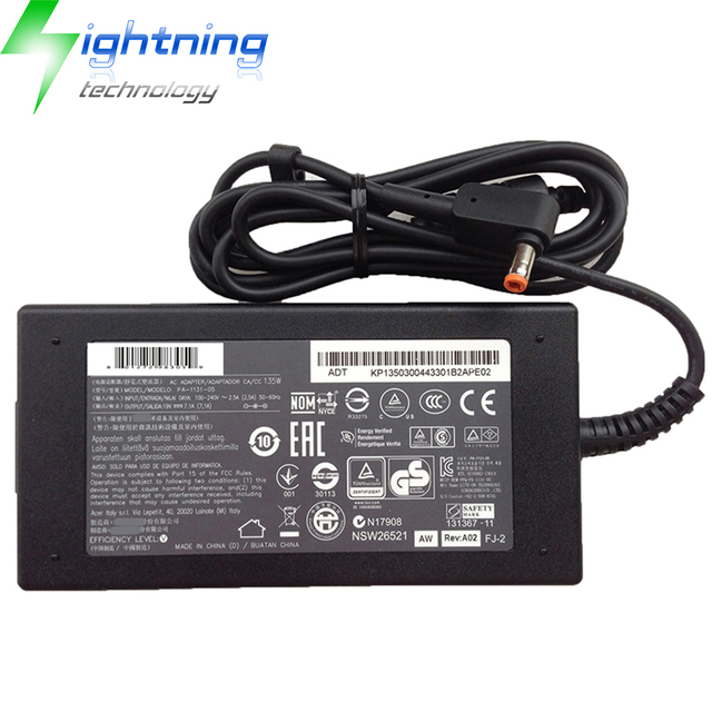 New Genuine Original 135W 19V 7.1A 5.5*2.5mm PA-1131-05 Laptop Adapter for Liteon Grade B Power Supply Notebook Charger