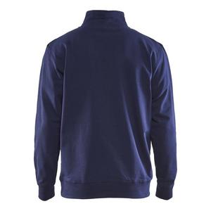 BLAKLADER - 335311588994S Sweat 2 tons demi-zip Bleu marine/gris-EAN 7330509456125 WORK HOODIES - Product Image 3