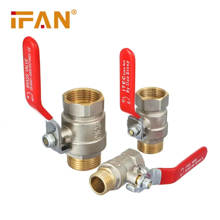 IFAN Nhà Máy Cung Cấp Trực Tiếp Brass Nước Bóng Van Nam Threaded Giả Mạo Tất Cả Các Kích Thước Brass Bóng Van