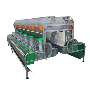 High quality multi-story rabbit cage/commercial breeding rabbit cages/rabbit breeder cage with 24 position