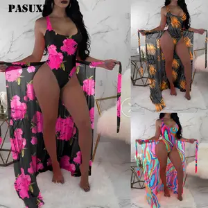 PASUXI PASUXI Factory Custom Printing Mature Women Bikini Bathing Suit Swimsuit Beach Cover Ups Swimwear Beachwear