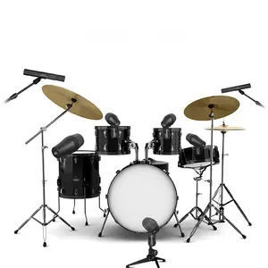 Mikrofon ST-707, untuk kit mikrofon drum alat musik 7 buah set mikrofon drum mic