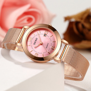 Montre pour femme avec finition luminescente, étanche, calendrier simple, bracelet en acier inoxydable, montre à quartz polyvalente. - Product Image 3