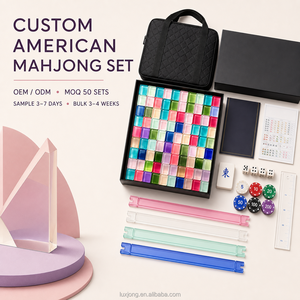 Set di Mahjong Americano in Acrilico a Tema Balletto di Natale Schiaccianoci, con Tessere Blu Navy a Tema Ballerina di Pan di Zenzero e Design Floreale Festivo - Product Image 6