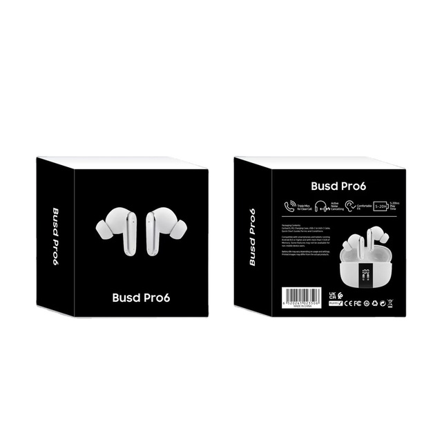 Busd Pro6 JL In-Ear Earbuds IPX5 Waterproof Touch Control Digital Display 10-15h Battery Life TWS Wireless Stereo for V5.3
