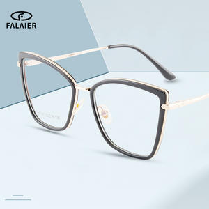 Montures de lunettes œil-de-chat FalaiEr C5 rose clair, monture complète, protection contre la lumière bleue, anti-radiation, lunettes pour femmes - Product Image 5