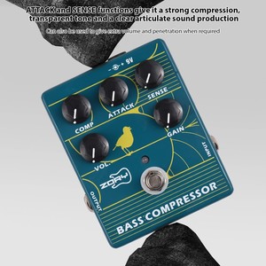 Pédale d'effet de basse ZORY pour guitare basse électrique, pédale d'ampli basse, True Bypass, DC 9V, interface d'entrée/sortie 6,35 mm, Comp - Product Image 4