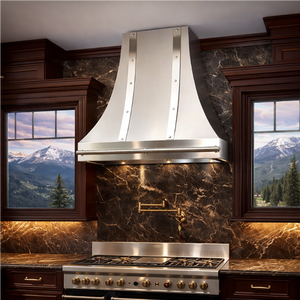 Maßgefertigte Architektonische Gebogene Edelstahl-Dunstabzugshaube Wandmontiert Luxuriös für Wohnbereiche - Product Image 5