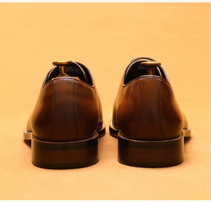 S0087Y Cuero de los hombres de negocios británicos Vestido formal Hecho a mano <span class=keywords><strong>Oxford</strong></span> <span class=keywords><strong>Corbata</strong></span> puntiaguda Zapatos de hombre - Product Image 6