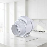 Ventilateur de gaine en ligne en plastique 100 mm OEM/ODM, extracteur domestique à faible bruit, économe en énergie, moteur CC 220V/240V, ventilateur d'évacuation